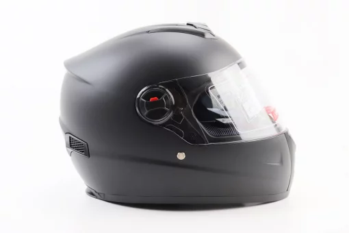 Шлем интеграл, закрытый+очки BLD-М61 S (55-56см), ЧЕРНЫЙ матовый, FIX-330933