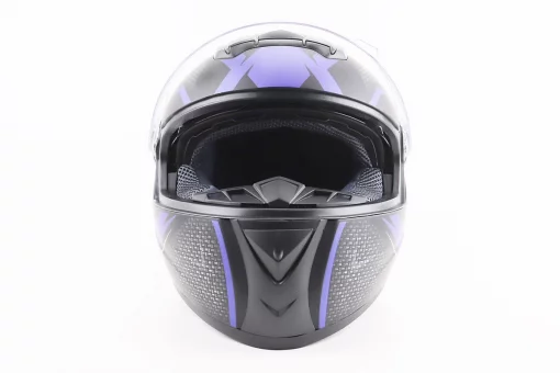 Шлем интеграл, закрытый+очки BLD-М61 S (55-56см), ЧЕРНО-СИНИЙ, FIX-330937