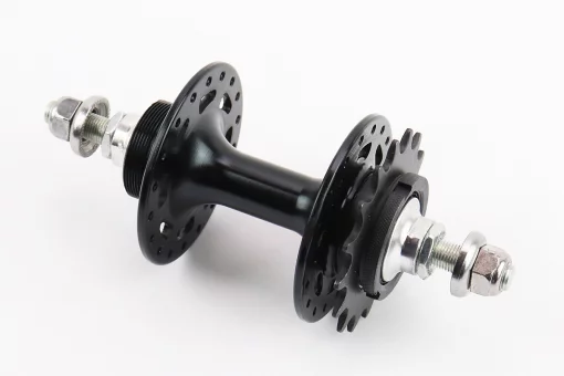 Втулка задняя FIX алюминиевая 14Gx36H с фиксированной передачей 16Т, резьба Flip-Flop, 2 пром-подшипники 6000 2RS, крепл. гайка,