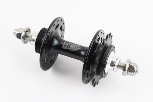 Втулка задняя FIX алюминиевая 14Gx32H с фиксированной передачей 16Т, резьба Flip-Flop, 2 пром-подшипники 6000 2RS, крепл. гайка,