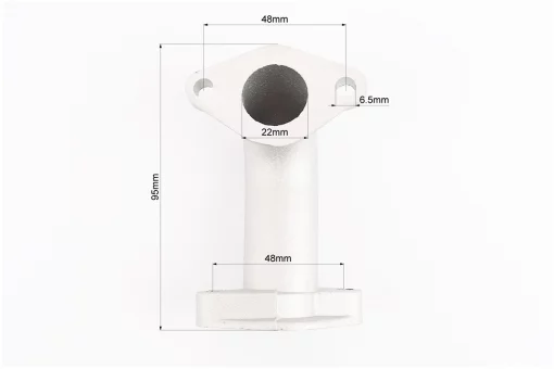 Патрубок карбюратора (алюминий), d - 22mm, h - 95mm, FIX-338346
