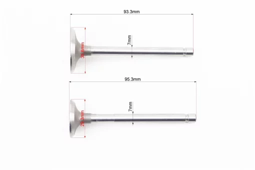 Клапан впускной (h-95; D-35,8; d-7), выпускной (h-95; D-29,3; d-7) к-кт 2шт 186F, FIX-602057