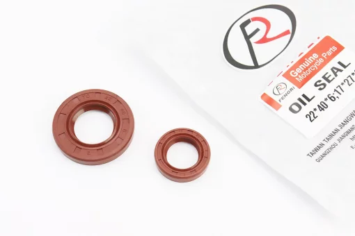 Сальники к-кт 2шт (17x27x6; 22x40x6) двигателя, Suzuki LET'S, коричневые, FIX-352248