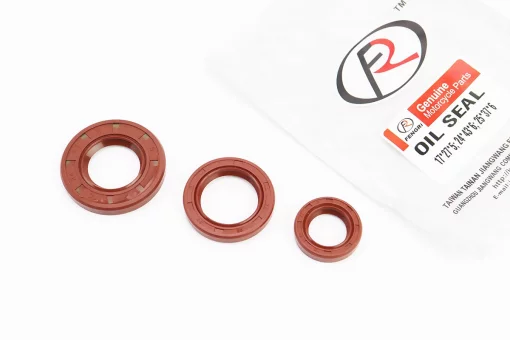 Сальники к-кт 3шт (17x27x5; 24x43x6; 25x37x6) двигателя, Suzuki AD50/Sepia, от 10шт -15%, FIX-352255