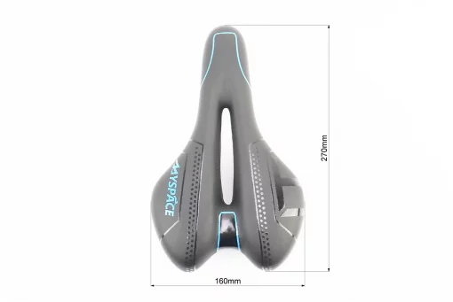 Сидіння MTB 270x160мм, чорно-синє MYSPACE, FIX-411531