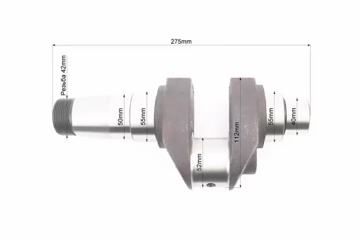 Коленвал R195NM (Dболта-М12x1,5, Dшейки-52mm, H-112mm), FIX-624138