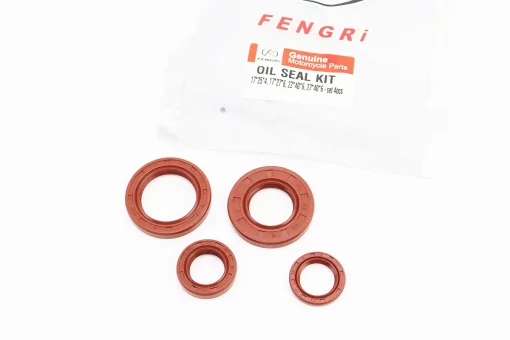 Сальники к-кт 4шт (17x27x6; 17x25x4; 22x40x6; 27x40x6) двигателя, Suzuki LET'S, от 10шт -15%, FIX-352256