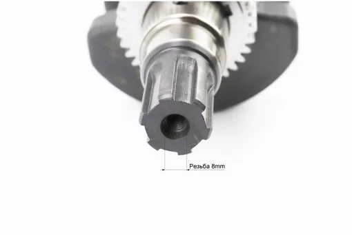 Коленвал 178F ZUBR-178H-WT (Dшейки-38mm, H-105,5mm) под шлиц +шестерни+подшипник, запрессованный, FIX-625001