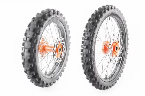 Terra-X 250 (2019) Колесо переднее спицованное в сборе 1,6-21+ Колесо заднее спицованное в сборе 2,15-18 +дики тормозные + звезда,