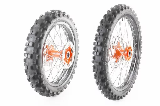 Terra-X 250 (2019) Колесо переднее спицованное в сборе 1,6-21+ Колесо заднее спицованное в сборе 2,15-18 +дики тормозные + звезда,