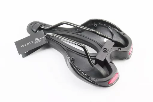 Сидіння MTB 255x155мм з ліхтарем, зарядка від USB, чорне LT-911, FIX-411606