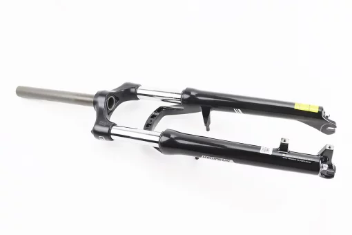 Вилка 26" амортизационная, без резьбы 1-1/8" (28,6мм), шток 240мм, с ходом 100мм, V/Disk-brake, Preload, алюминиевая, чёрная XCM