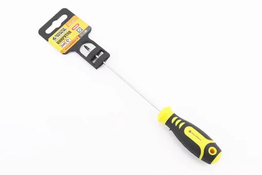 Отвёртка магнитная Y0х125мм ручка с TPR покрытием 49-1012, FIX-702008