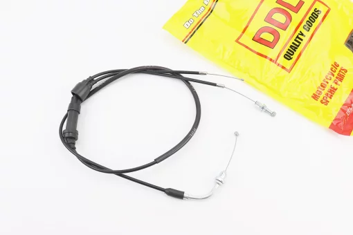 Трос газа двойной под один карбюратор PZ с ускорителем (трос 124/131см; кожух 110/114см), FIX-342476