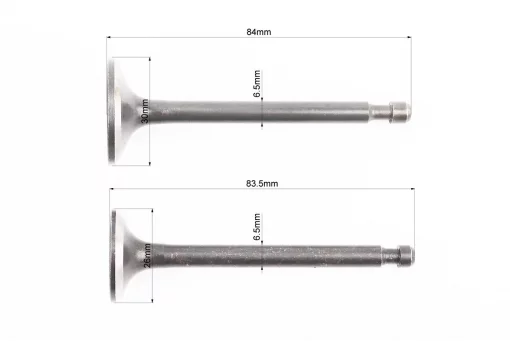 Клапан впускной (h-84; D-30; d-6,5), выпускной (h-83,5; D-26; d-6,5) к-кт 2шт 173F/177F, FIX-999455