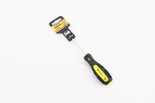 Отвёртка магнитная шлицевая SL5х100мм ручка с TPR покрытием 48-5510, FIX-702042