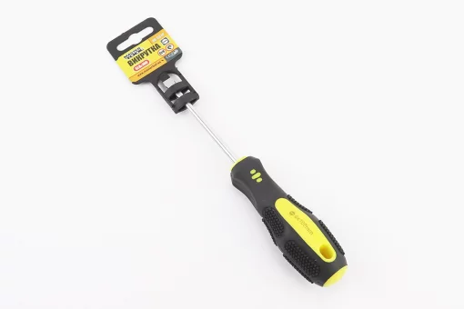 Викрутка магнітна шліцева SL6x100мм ручка з TPR покриттям 48-5610, FIX-702044