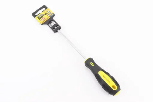 Отвёртка магнитная шлицевая SL6х150мм ручка с TPR покрытием 48-5615, FIX-702045