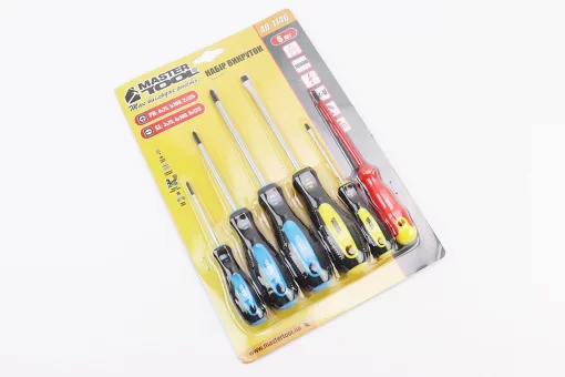 Отвёртки набор 6шт PH0х75мм PH1х100мм PH2х125мм SL3х75мм SL6х125мм SL4х100мм 1000V 40-1146, FIX-702055
