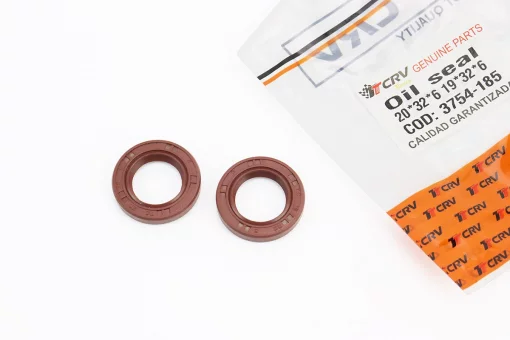 Сальники к-кт 2шт (19x32x6; 20x32x6) коленвала, Honda DIO AF56, коричневые, от 10шт -20%, FIX-352480