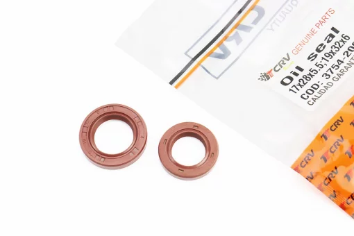 Сальники к-кт 2шт (19x32x6; 17x28x5,5) коленвала, Yamaha JOG SA-36J/39J, коричневые, от 10шт -20%, FIX-352481