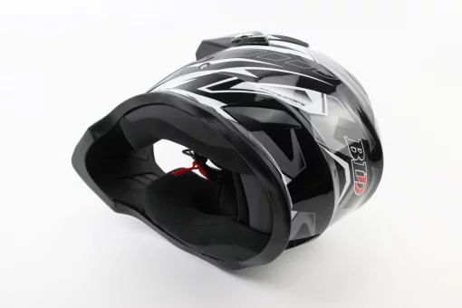 Шолом кросовий/ендуро/АТV BLD-819-7 S (55-56см), ЧОРНО-БІЛИЙ, FIX-360018