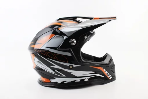 Шолом кросовий/ендуро/АТV BLD-819-7 S (55-56см), ЧОРНО-ПОМАРАНЧЕВИЙ, FIX-360020