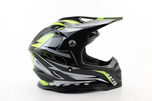 Шолом кросовий/ендуро/АТV BLD-819-7 S (55-56см), ЧОРНИЙ/НЕОНОВО-ЖОВТИЙ, FIX-360021