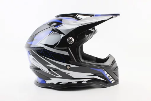 Шолом кросовий/ендуро/АТV BLD-819-7 S (55-56см), ЧОРНО-СИНІЙ, FIX-360022