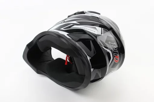 Шолом кросовий/ендуро/АТV BLD-819-7 М (57-58см), ЧОРНО-БІЛИЙ, FIX-360023