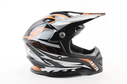 Шолом кросовий/ендуро/АТV BLD-819-7 М (57-58см), ЧОРНО-ПОМАРАНЧЕВИЙ, FIX-360025