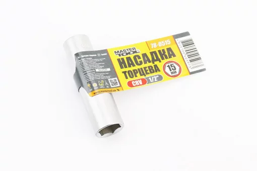 Головка торцевая 6-гранная удлиненная 1/2" 15x78мм CrV 78-0515, FIX-702063