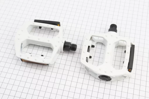 УЦІНКА Педалі MTB широкі 9/16" (107x100x25mm) алюмінієві, білі 808 (тріщина див. фото), FIX-411759