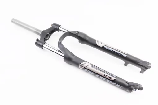 Вилка 27,5" амортизаційна, без різьби 1-1/8" (28,6мм), шток 205мм, з ходом 100мм, Disk-brake, M Lockout, алюмінієва, чорна BLOOKE