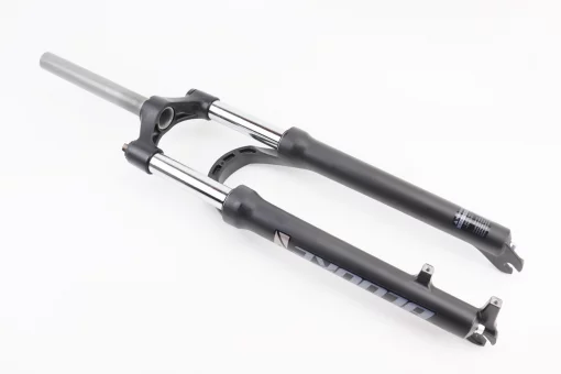 Вилка 27,5" амортизаційна, без різьби 1-1/8" (28,6мм), шток 205мм, з ходом 100мм, Disk-brake, M Lockout, алюмінієва, чорна BLOOKE