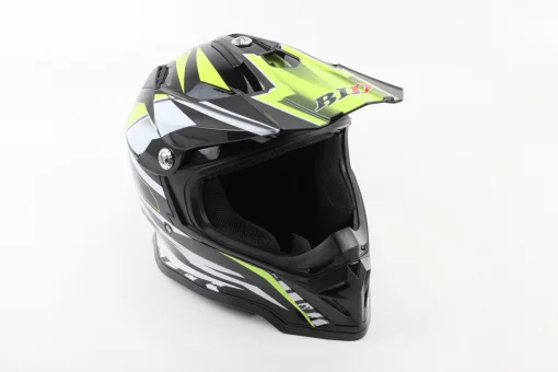 Шолом кросовий/ендуро/АТV BLD-819-7 М (57-58см), ЧОРНИЙ/НЕОНОВО-ЖОВТИЙ, FIX-360026