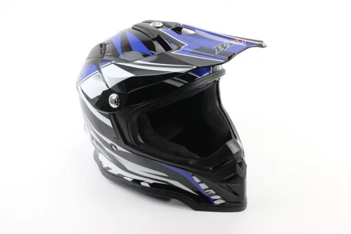 Шолом кросовий/ендуро/АТV BLD-819-7 М (57-58см), ЧОРНО-СИНІЙ, FIX-360027