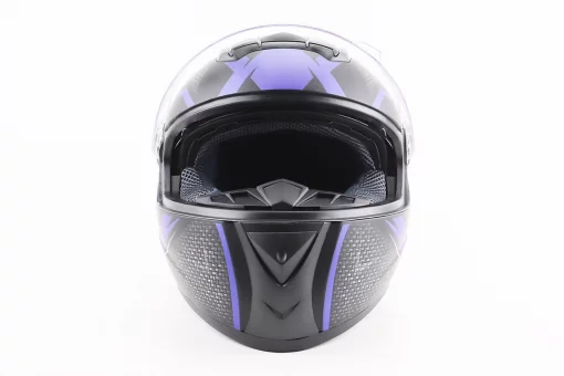 Шлем интеграл, закрытый+очки BLD-М61 М (57-58см), ЧЕРНО-СИНИЙ, FIX-360044