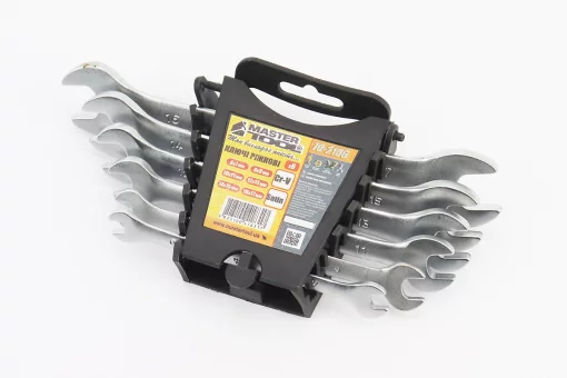 Набор ключей рожковых 6шт (6х7/8х9/10х11/12х13/14х15/16х17мм) "пластиковый держатель" 70-2106, FIX-702075