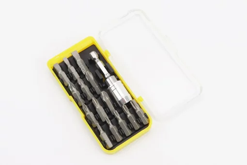 Биты отверточные 14шт 1/4" 25мм с держателем CrV 40-0382, FIX-702082