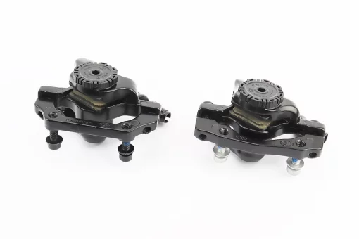 Гальмо Disk-brake переднє (F160/R140мм)+заднє (F180/R160мм), диски 160мм, кріпл. 6 болтів, чорні DX-2005, FIX-411831