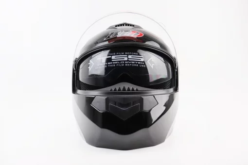 Шлем модуляр, закрытый с откидным подбородком+откидные очки BLD-159 S (55-56см), ЧЕРНЫЙ глянец, FIX-360110