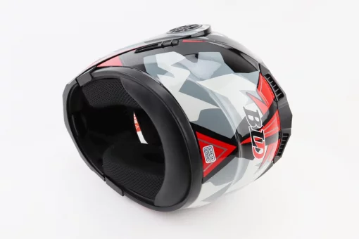 Шлем модуляр, закрытый с откидным подбородком+откидные очки BLD-159 S (55-56см), ЧЕРНО-КРАСНЫЙ, FIX-360112