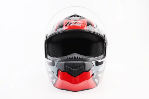 Шлем модуляр, закрытый с откидным подбородком+откидные очки BLD-159 S (55-56см), ЧЕРНО-КРАСНЫЙ, FIX-360112