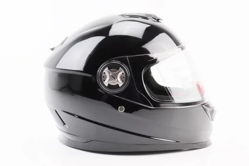 Шолом інтеграл, закритий BLD-М65 М (57-58см), ЧОРНИЙ глянець, FIX-360114