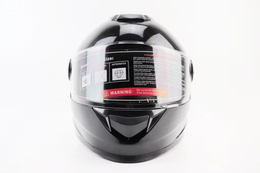 Шолом інтеграл, закритий BLD-М65 М (57-58см), ЧОРНИЙ глянець, FIX-360114