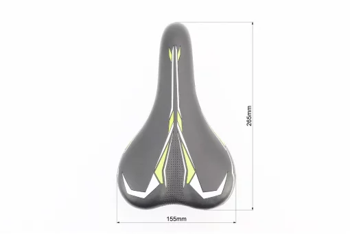 Сидіння MTB 265x155мм, чорно-зелене AVY-6632, FIX-411867