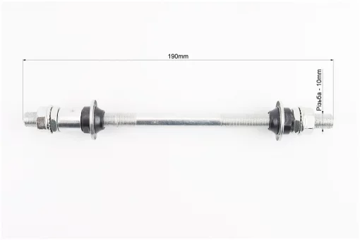 Ось задняя MTB M10х190мм в сборе, под гайку, хром, от 10шт -15%, FIX-406087