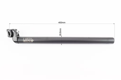 Труба сидіння MTB 28,6х400мм, алюмінієва, чорна SP-602, FIX-406149