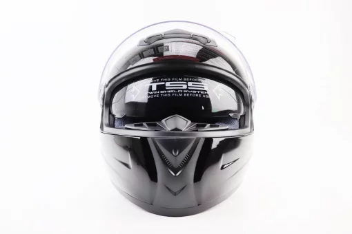 Шлем интеграл, закрытый+очки BLD-М61 М (57-58см), ЧЕРНЫЙ глянец, FIX-360118